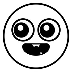 emoticon face with crazy teeth