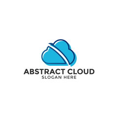 Cloud logo design template vector isolated