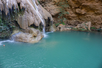 Naklejka premium Blue Waterfall in Lamphun, Thailand