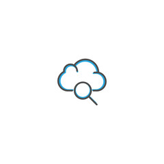 Cloud Computing icon design. Essential icon vector illustration