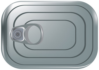 Rectangular closed tin can