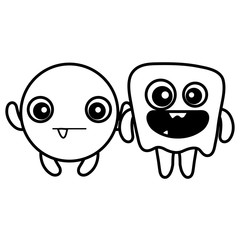 crazy monsters couple comic characters