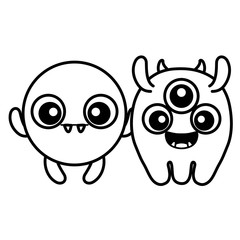 crazy monsters couple comic characters