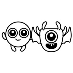 crazy monsters couple comic characters