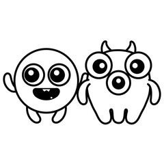 crazy monsters couple comic characters