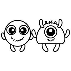 crazy monsters couple comic characters