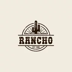 Foto op Canvas ranch cactus logo © Sini4ka