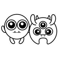 crazy monsters couple comic characters