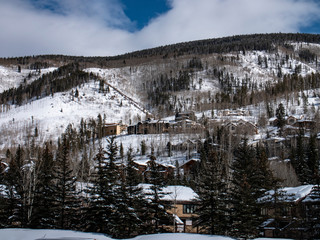 Vail Colorado USA Snowy Winter Day Rocky Mountains