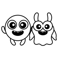 crazy monsters couple comic characters