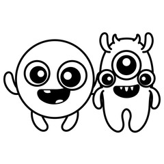 crazy monsters couple comic characters