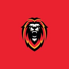 Abstract Lion Head Concept illustration vector Design template