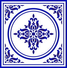 Chinese floral frame