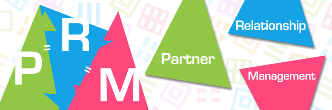 PRM - Partner Relationship Management Colorful Triangle Horizontal 