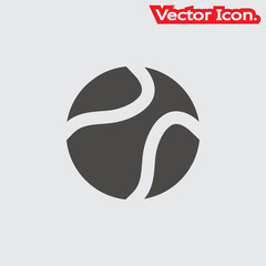 Tennis icon isolated sign symbol and flat style for app, web and digital design. Vector illustration.