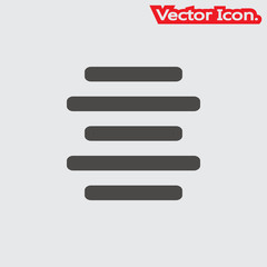 Text align icon isolated sign symbol and flat style for app, web and digital design. Vector illustration.