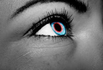 A beautiful insightful look eye. Close up shot