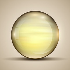 The vector realistic 3d sphere.Vibrant color.Fluid design