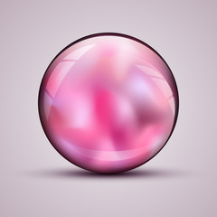 The vector realistic 3d sphere.Vibrant color.Fluid design