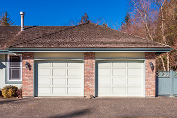 Garage door in Vancouver, Canada.