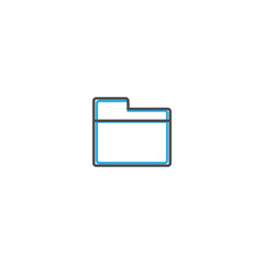 Folder icon design. Essential icon vector illustration