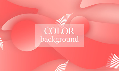 Coral color abstract background. Vector.