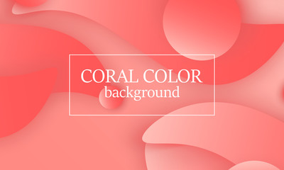 Coral color abstract background. Vector.