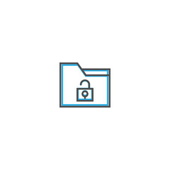 Folder icon design. Essential icon vector illustration