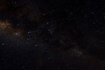 Stars and galaxy outer space sky night universe black starry background of shiny starfield