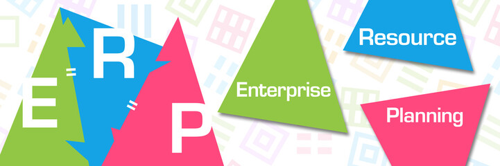 ERP - Enterprise Resource Planning  Colorful Triangle Horizontal 