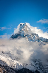 Mardi Himal trek in winters with Muchapuchare and Annapurna range of himalayan peaks - 253456666