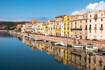 Ortsansicht von Bosa auf Sardinien, Italien