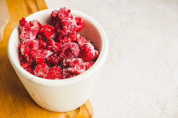 Ingredients for baking muffins on the kitchen table. Selective focus.