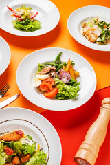 set in the restaurant