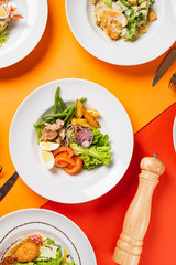 set in the restaurant