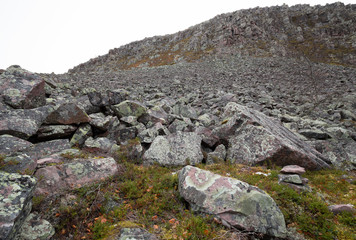 Rocks and mountain in sweden