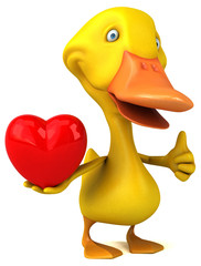 Fun duck - 3D Illustration