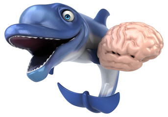 Fun dolphin - 3D Illustration