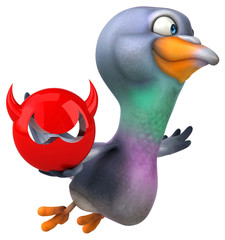 Fun pigeon - 3D Illustration