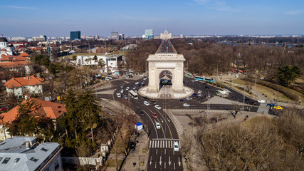 Fototapeta na wymiar Aerial view of Bucharest