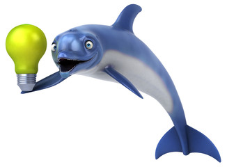 Fun dolphin - 3D Illustration