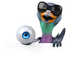 Fun pigeon - 3D Illustration