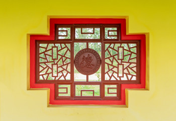 Chinese flower window of Confucius Cultural city, Suixi County, Guangdong Province