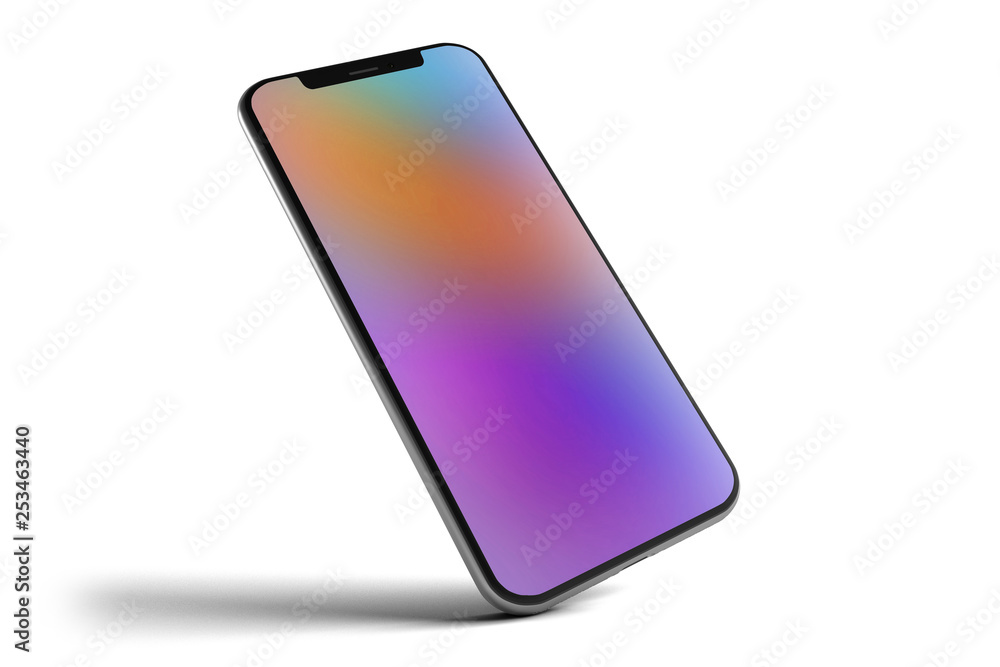 Poster isolated smartphone mockup - 3d rendering