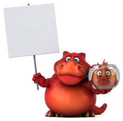 Fun trex - 3D Illustration © Julien Tromeur