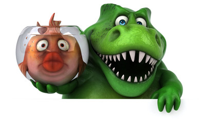 Fun trex - 3D Illustration © Julien Tromeur