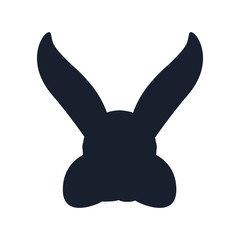 rabbit silhouette head
