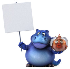 Fun trex - 3D Illustration © Julien Tromeur