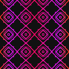 Vector Pattern Paper For Scrapbook. Abstract Geometric Seamless Ornament. Black purple color