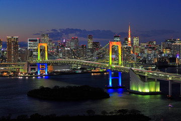東京　東京タワー　レインボーブリッジ 